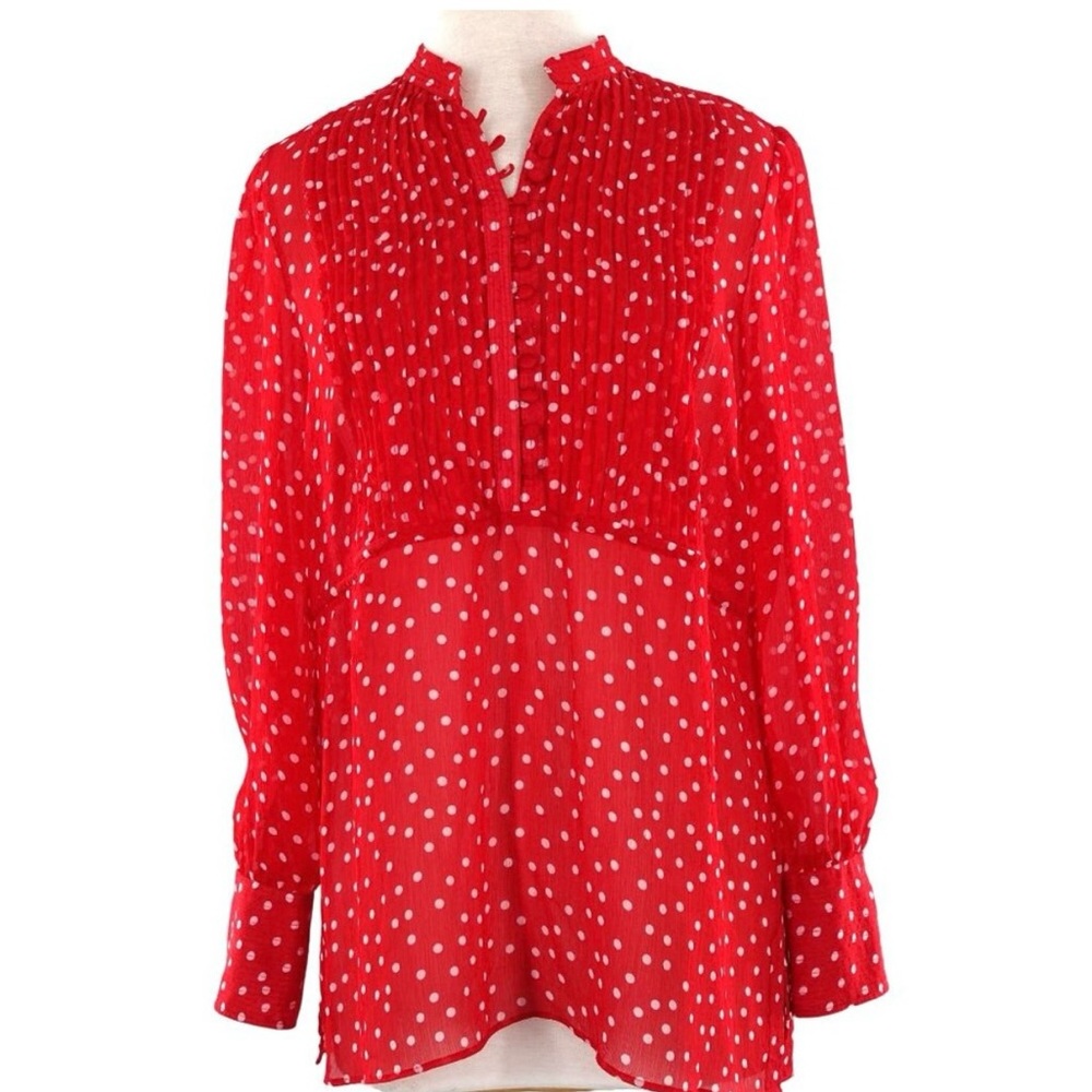 Red Polka Dot Women's Top